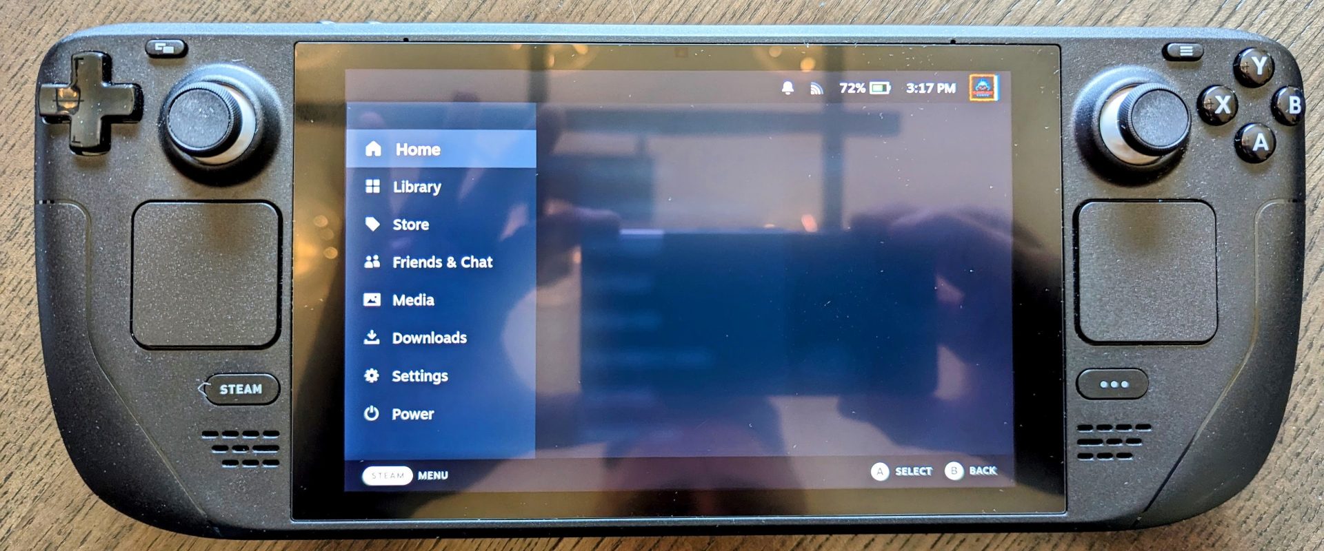 Steam Deck Menu