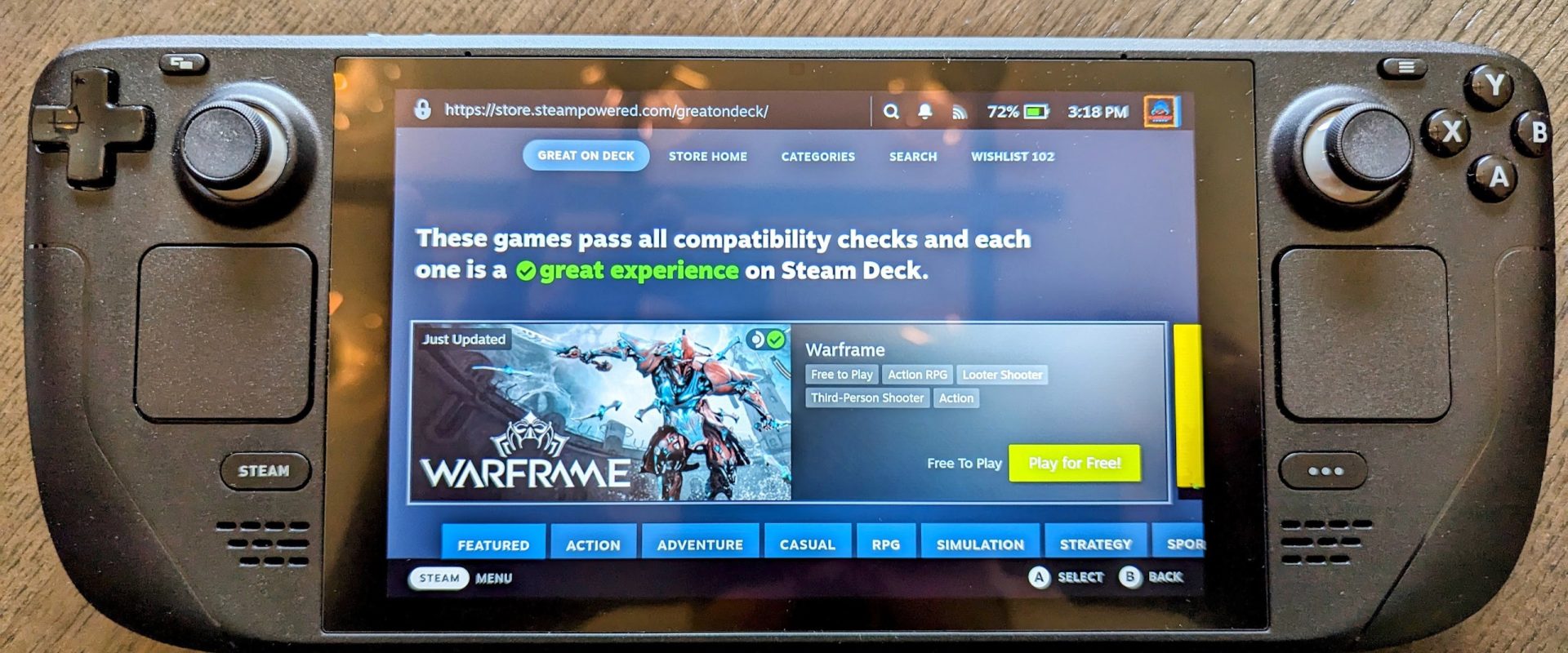 Steam Deck Verified